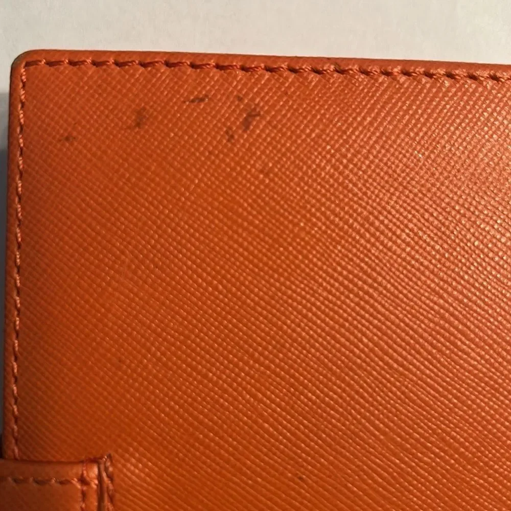 Lanvin Orange Agenda Wallet Notebook